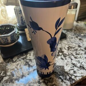 Blue Floral Vase
